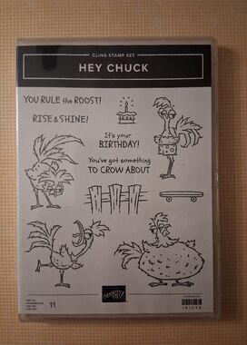 Stampin' Up! Hey Chuck Cling Stamp Set - Black Line Art